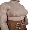 Cocoa Long Sleeve Turtle Neck (Ribbed Bodysuit)