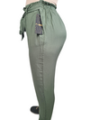 Boho Paperbag Light Green Pants