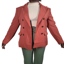  Woman's Double Breasted Blazer (Sienna Orange)