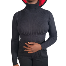  Black Long Sleeve Turtle Neck (Ribbed Bodysuit)