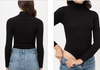 Black Long Sleeve Turtle Neck (Ribbed Bodysuit)