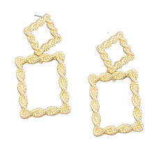  Rectangle Knot Drop Earrings